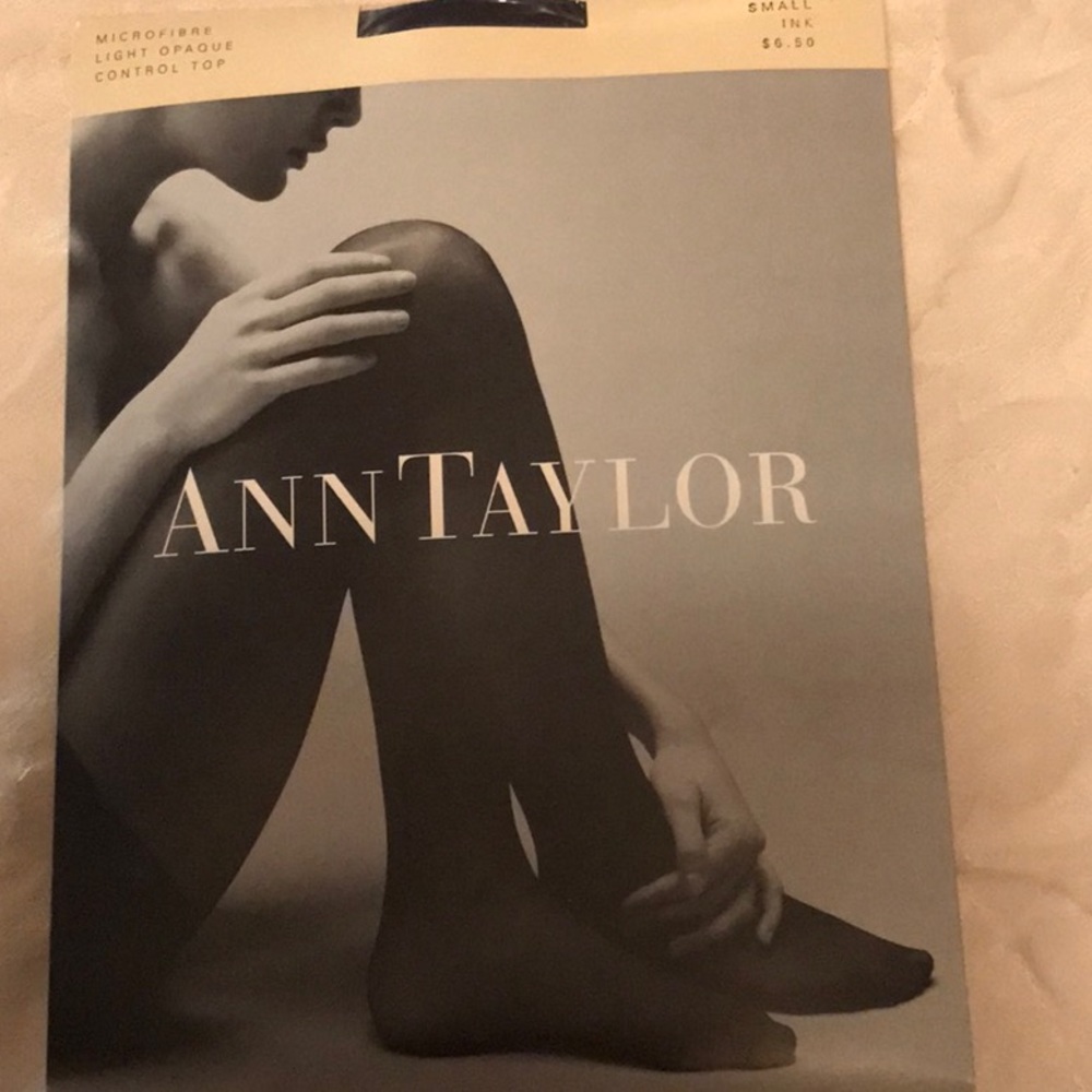 Ann Taylor Microfiber Light Opaque Control Top Pantyhose - Ink color (dark blue)
